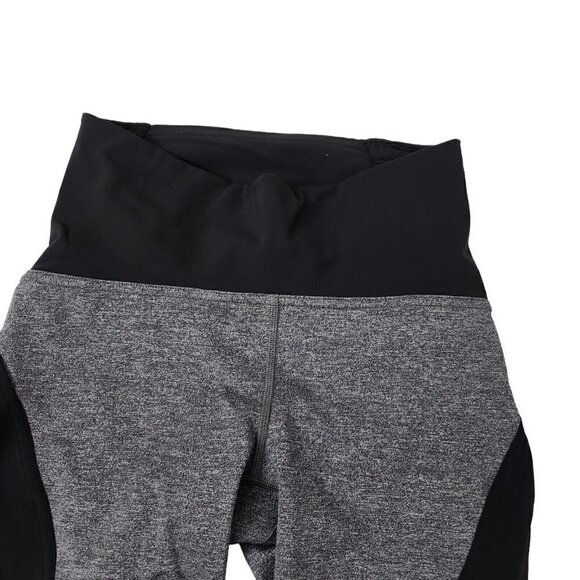 Lululemon Womens On Your Mark Crop Leggings 4 Heathered Gray Black Athleisure - Picture 4 of 14